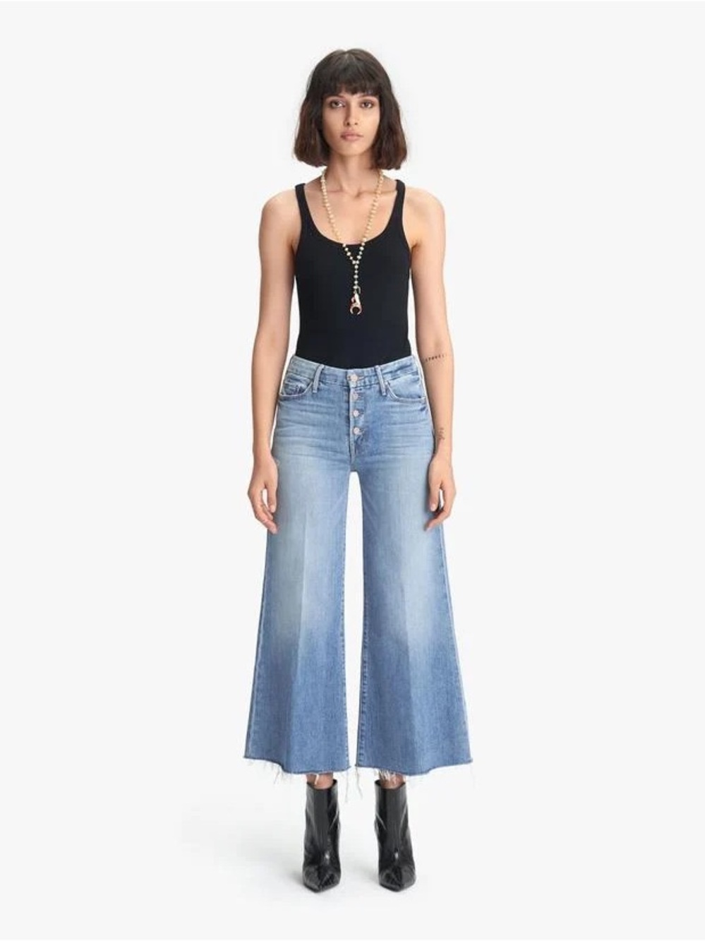 MOTHER The Pixie Roller Ankle Fray Jeans Let’s Kick It Size 25 Petite Inseam